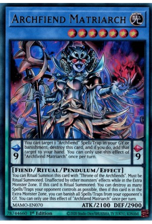 Archfiend Matriarch - MAMO-EN070 - Ultra Rare