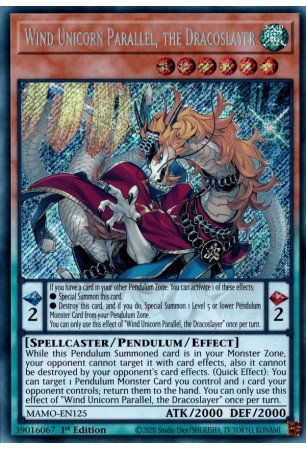 Wind Unicorn Parallel, the Dracoslayer - MAMO-EN125 - Secret Rare