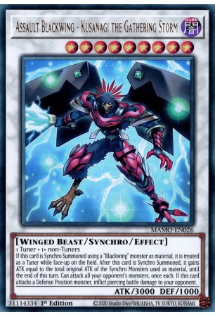 Assault Blackwing - Kusanagi the Gathering Storm - MAMO-EN026 - Secret Rare