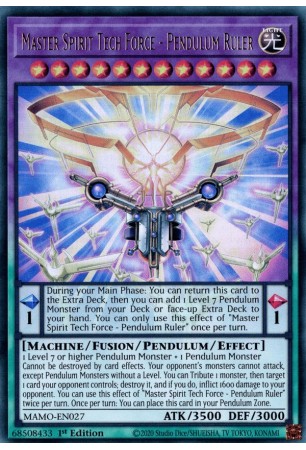 Master Spirit Tech Force - Pendulum Ruler - MAMO-EN027 - Secret Rare