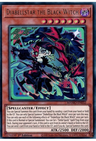 Diabellstar the Black Witch (chibi art) - MAMO-EN032 - Secret Rare