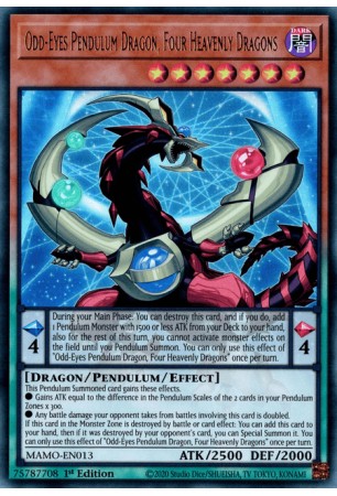 Odd-Eyes Pendulum Dragon, Four Heavenly Dragons - MAMO-EN013 - Ultra Rare