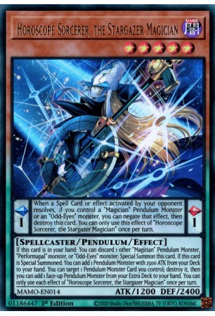 Horoscope Sorcerer, the Stargazer Magician - MAMO-EN014 - Ultra Rare