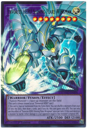 Favorite HERO Shining Flare Wingman (ext. art) - MAMO-EN004 - Ultra Rare