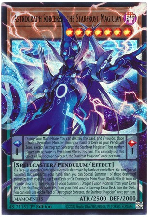 Astrograph Sorcerer, the Starfrost Magician (ext. art) - MAMO-EN015 - Ultra Rare