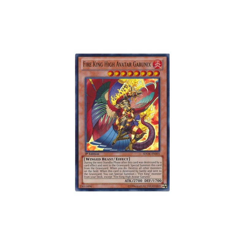 YUGIOH! FIRE KING HIGH AVATAR GARUNIX - ULTRA RARE 1ST EDITION