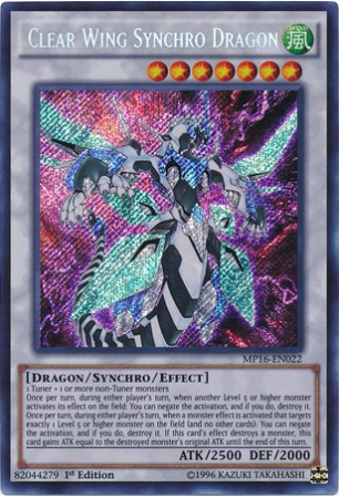 Clear Wing Synchro Dragon - MP16-EN022 - Secret Rare