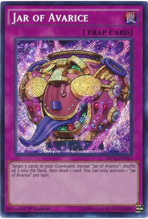 Jar of Avarice - MP16-EN033 - Secret Rare