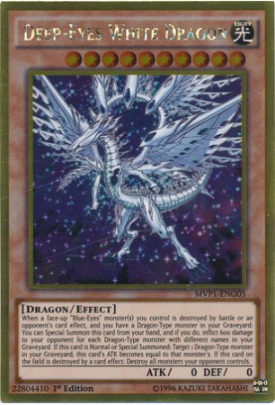 Deep-Eyes White Dragon - MVP1-ENG05 - Gold Rare