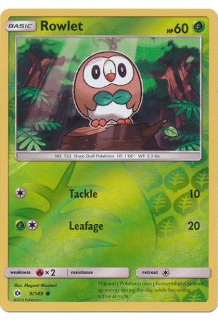 Rowlet - SM01/009 - Common (Reverse Holo)