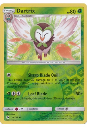 Dartrix - SM01/010 - Uncommon (Reverse Holo)