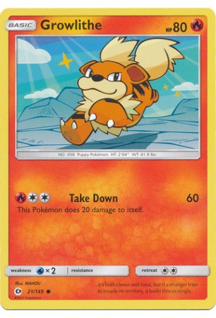 Growlithe - SM01/021 - Common