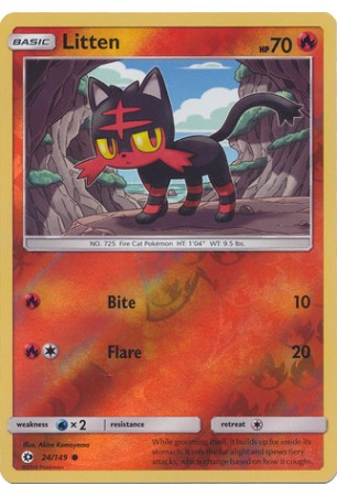 Litten - SM01/024 - Common (Reverse Holo)