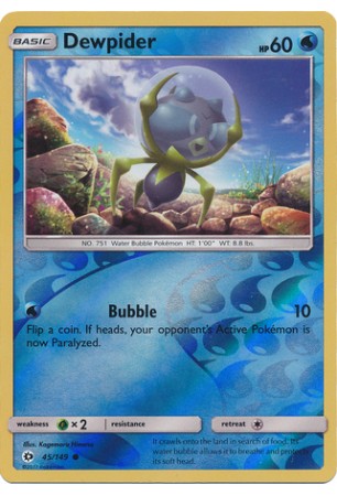 Dewpider - SM01/045 - Common (Reverse Holo)