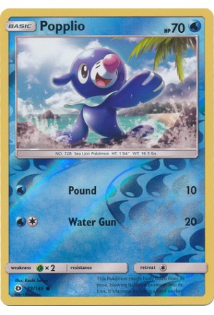 Popplio - SM01/039 - Common (Reverse Holo)