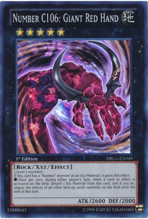 Number C106: Giant Red Hand - DRLG-EN049 - Super Rare