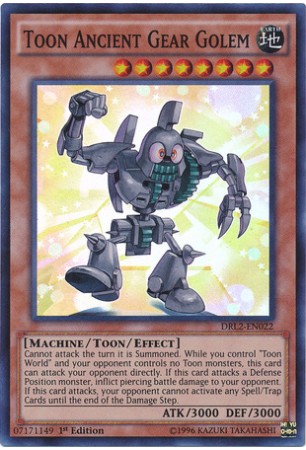 Toon Ancient Gear Golem - DRL2-EN022 - Super Rare