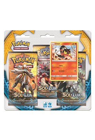 Pokémon Sol e Lua Triple Pack - Litten