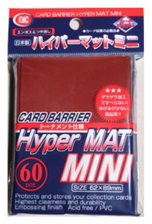 Deck Protector KMC Mini (60 Sleeves) - Hyper Mat Red