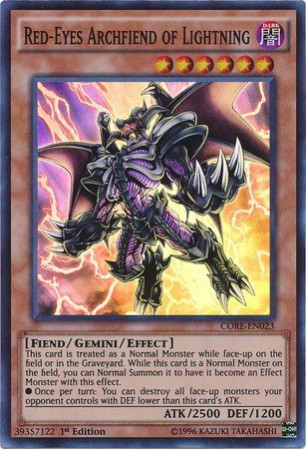 Red-Eyes Archfiend of Lightning - CORE-EN023 - Super Rare