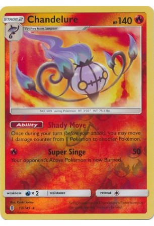 Chandelure - SM02/013 - Rare Holo (Reverse Holo)