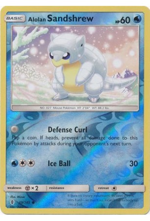 Alolan Sandshrew - SM02/019 - Common (Reverse Holo)