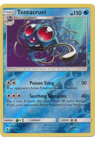 Tentacruel - SM02/024 - Uncommon (Reverse Holo)