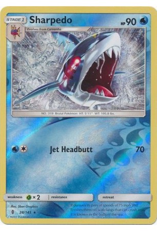 Sharpedo - SM02/028 - Rare (Reverse Holo)