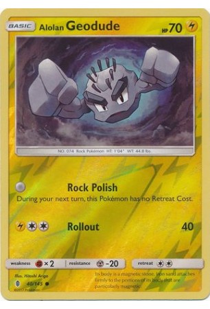 Alolan Geodude - SM02/040 - Common (Reverse Holo)