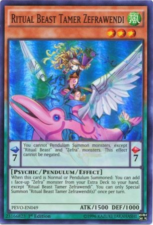 Ritual Beast Tamer Zefrawendi - PEVO-EN049 - Super Rare