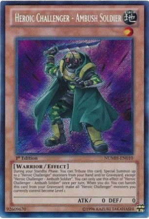 Heroic Challenger - Ambush Soldier - NUMH-EN010 - Secret Rare