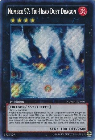 Number 57: Tri-Head Dust Dragon - NUMH-EN030 - Secret Rare - Duelshop