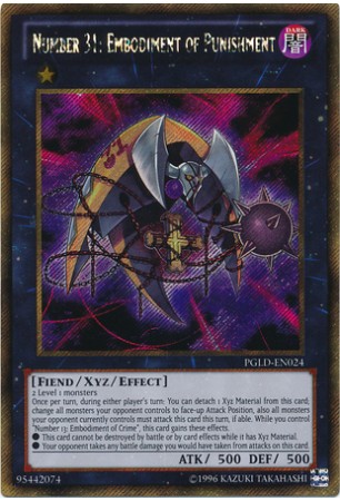 Number 31: Embodiment of Punishment - PGLD-EN024 - Gold Secret Rare