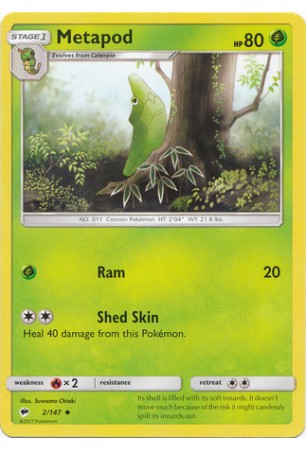 Metapod - SM03/002 - Uncommon 