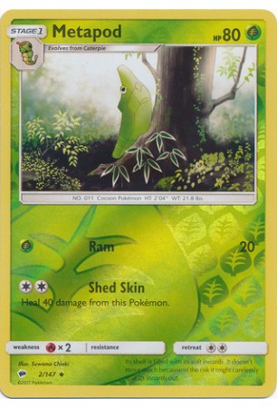 Metapod - SM03/002 - Uncommon (Reverse Holo)