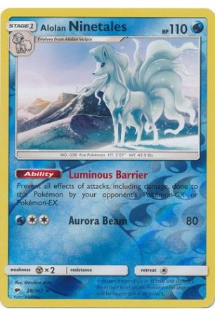 Alolan Ninetales - SM03/028 - Rare (Reverse Holo)