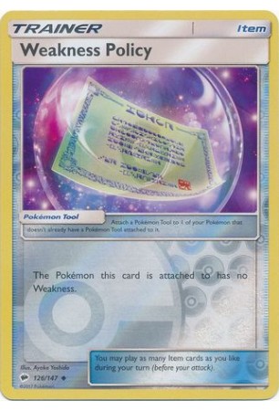 Weakness Policy - SM03/126 - Uncommon (Reverse Holo)