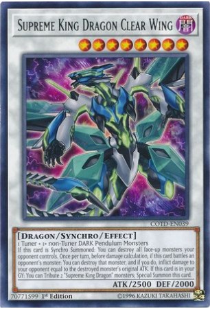 Supreme King Dragon Clear Wing - COTD-EN039 - Rare