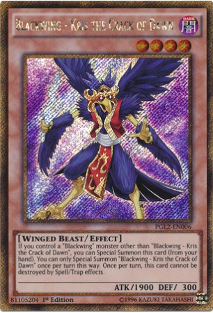 Blackwing - Kris the Crack of Dawn - PGL2-EN006 - Gold Secret Rare