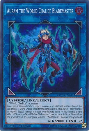 Auram the World Chalice Blademaster - COTD-EN049 - Super Rare