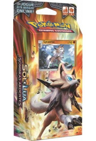 Pokémon Sol e Lua 3: Sombras Ardentes Deck Inicial - Rocha Confiável (Lycanroc)