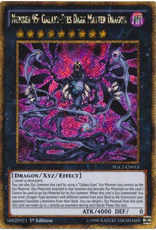 Number 95: Galaxy-Eyes Dark Matter Dragon - PGL2-EN015 - Gold Secret Rare