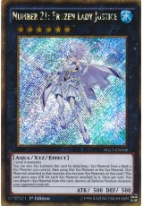 Number 21: Frozen Lady Justice - PGL2-EN018 - Gold Secret Rare