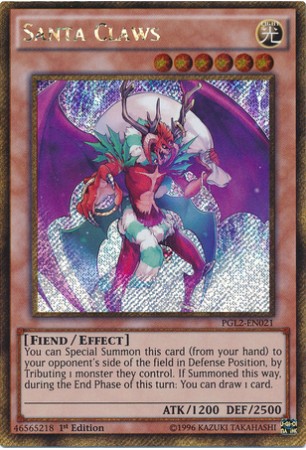 Santa Claws - PGL2-EN021 - Gold Secret Rare