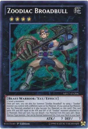 Zoodiac Broadbull - MP17-EN206 - Secret Rare