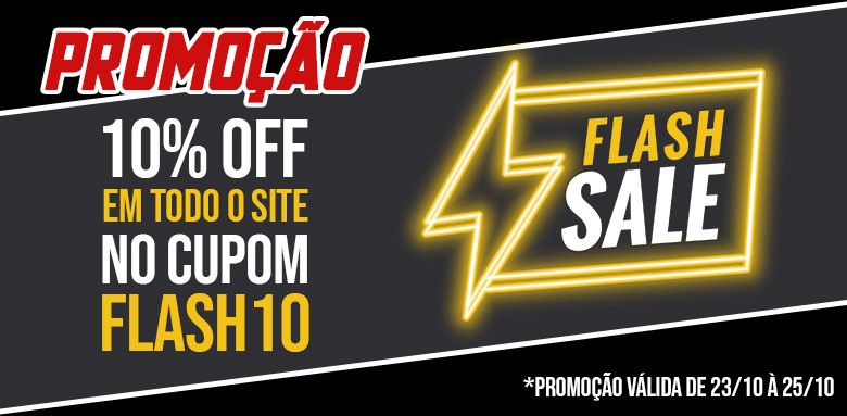 10% OFF no cupom FLASH 10